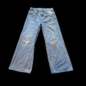 Old Navy Blue Denim Wide Leg Jeans